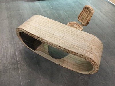 Стіл та крісло офісні. Авторська модель. Фанера. Ручна робота